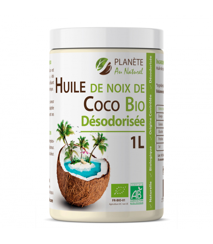 Huile de Coco Bio Désodorisée 1L